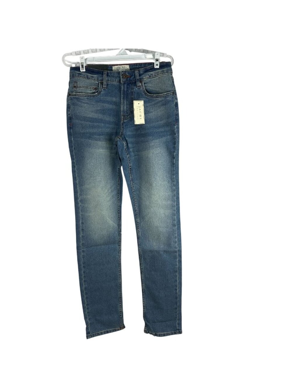 Jachs New York Mens Straight Fit Jeans Size 28x34 Light Wash Mid Rise Denim